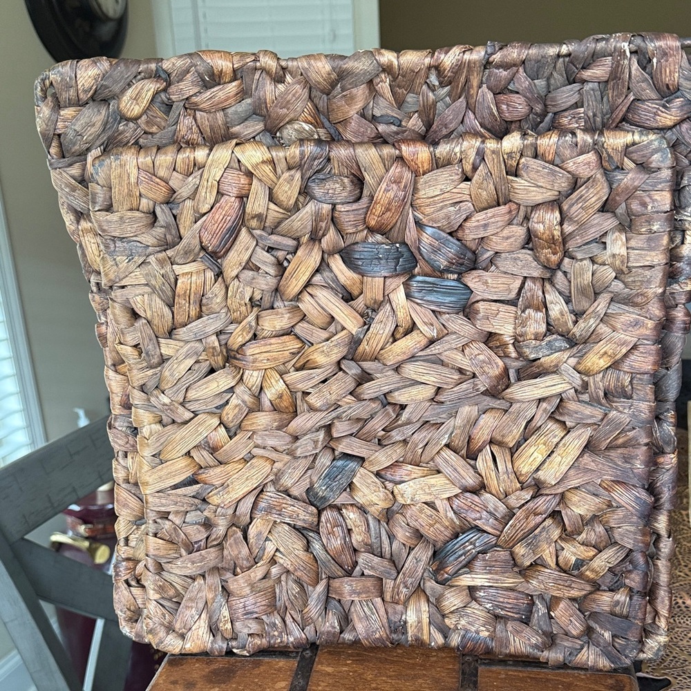 Two Natural Woven Baskets